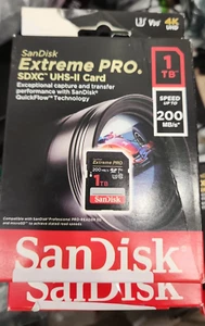 SanDisk 1TB Extreme PRO SDXC UHS-II Memory Card - SDSDXEP-1T00-GN4IN Open box - Picture 1 of 2