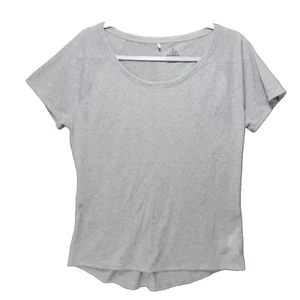 prAna Shirt Womens M Hemp Performance Recycled Active Gym Hiking Gray Scoop Neck - Picture 1 of 12