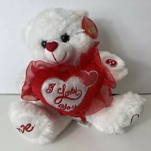 Stargift Teddy Bear "Be My Valentine" Plush Stuffed Toy 10" Bear I Love You - Picture 1 of 10