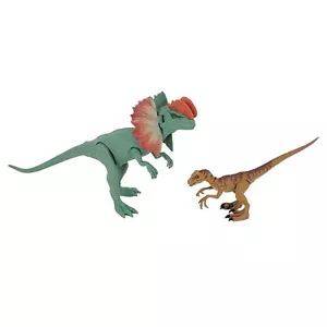 Figura de dinosaurio Dilophosaurus Jurassic Park World y otro - Mattel - Imagen 1 de 11