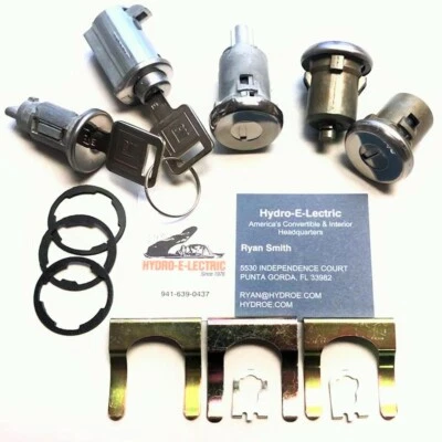NEW 1967-1972 Suburban Ignition, Door, Barn Door & Glove Box Lock Set- GM keys - Image 1 of 3