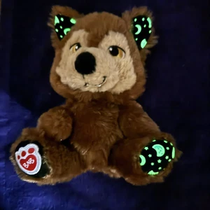 BAB Buddies Hombre Lobo Cachorro Lunas Resplandor en la Oscuridad Peluche 18 cm 7 pulgadas Conjunto Esqueleto - Imagen 1 de 17