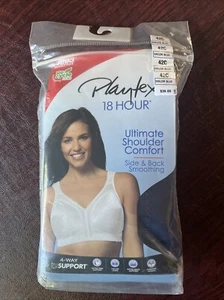 Playtex Bra 18 Hour Ultimate Shoulder Comfort Wirefree, Navy, 4693, 42C, $39 NWT - Imagen 1 de 7