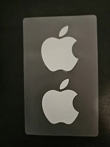 Apple Logo Sticker Decal (2” x 2-3/8”) White AUTHENTIC iPod iPhone iPad NEW - Picture 1 of 10
