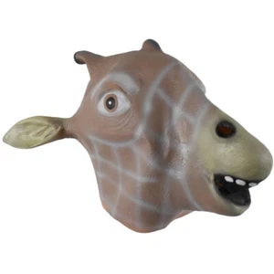 Disfraz de látex cabeza completa de jirafa animal disfraz para adultos - Imagen 1 de 5