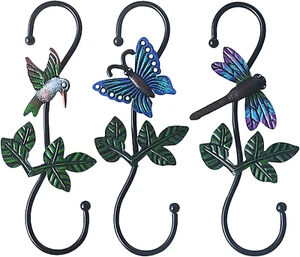 Large Decorative S Hooks, 3 Pack Metal Farmhouse Plant Hangers, Garden Plant Hoo - Picture 1 of 12