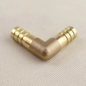 1Pc 90 Degree 1/2 Inch (12mm) NEW Brass Barbed Tube Pipe Fitting Hose Barb Elbow - Picture 1 of 4