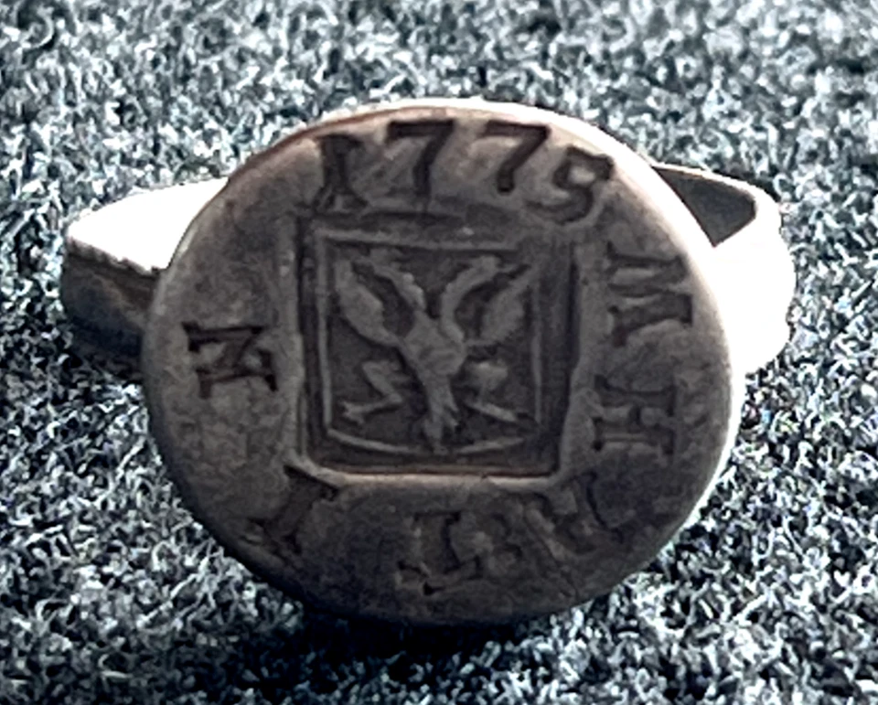 Anillo de Plata Ejército Ruso 1775 Rebelión de Pugachev Guerra Campesina Original Foto 1 de 4