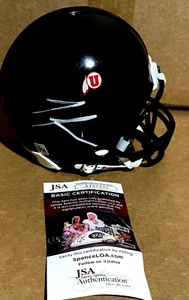 TAVION THOMAS Utah Utes SIGNED Mini Helmet JSA COA - Picture 1 of 5