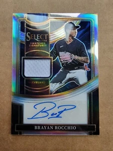 Brayan Rocchio 2023 Panini Select Signature Swatches Baseball Card 68/99 SSS-BR - Picture 1 of 10