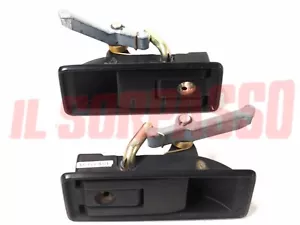 RIGHT + LEFT DOOR HANDLES LANCIA BETA COUPE - HPE - ORIGINAL BLACK SPIDER - Picture 1 of 2