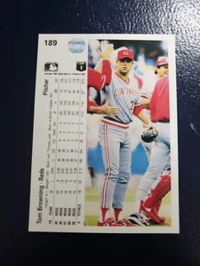 Tom Browning Cincinnati Reds 1990 UD Commemorative Sheet Cut Out Blank Oddball - Picture 1 of 2