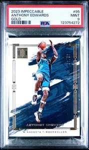 2023 PANINI IMPECCABLE GOLD #95 ANTHONY EDWARDS 46/49 PSA 9—Minnesota NBA! 🐺🏀 - Picture 1 of 5