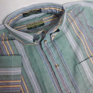 Camisa mocasines Reed James para hombre a rayas manga corta con botones - Imagen 1 de 6