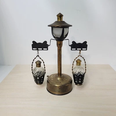 Juego de coctelera de sal y pimienta vintage lámpara de calle novedad decoración de mesa Foto 1 de 4