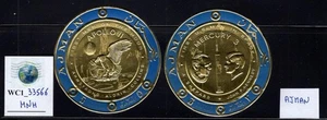 WC1_33566 AJMAN. Pair 1960s GOLD plated APOLLO 11 stamps. Not in Scott. MNH - Picture 1 of 1