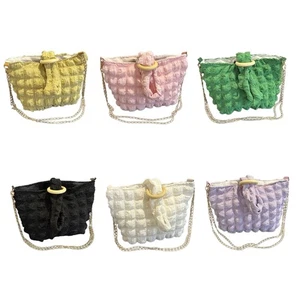 Solid Color Shopping Bag Chain Handbag Crossbody Bags Suitable for Any Occasion - Picture 1 of 14