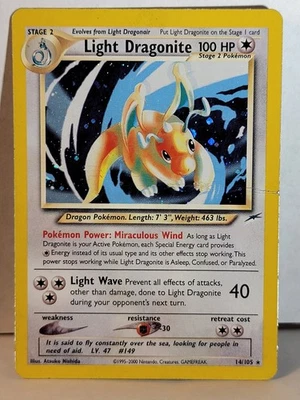 Light Dragonite Neo Destiny 14 14/105 Pokemon Tcg 2000 Rare Holo English - Image 1 of 4