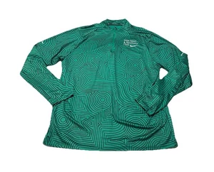 Nike Sport & Sanctuary Club Men’s Green 1/4 Zip Pullover Running Shirt Large - Picture 1 of 4