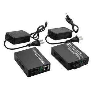 1000Mbps Ethernet Fiber Optic Media Converter Single Mode 4 RJ45 1 SC Port - Picture 1 of 9