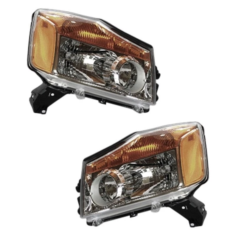 For Nissan Titan 08-15 Headlight Set Driver & Passenger Side Replacement Foto 1 de 1