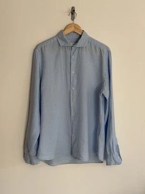 Reiss “Ruban” Long Sleeve Linen Shirt Light Blue XL/ Regular Fit - Image 1 of 4