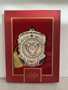 Nuevo En Caja Lenox -~GRACIAS POR SU SERVICIO ~ Adorno de Navidad - Militar - Imagen 1 de 3
