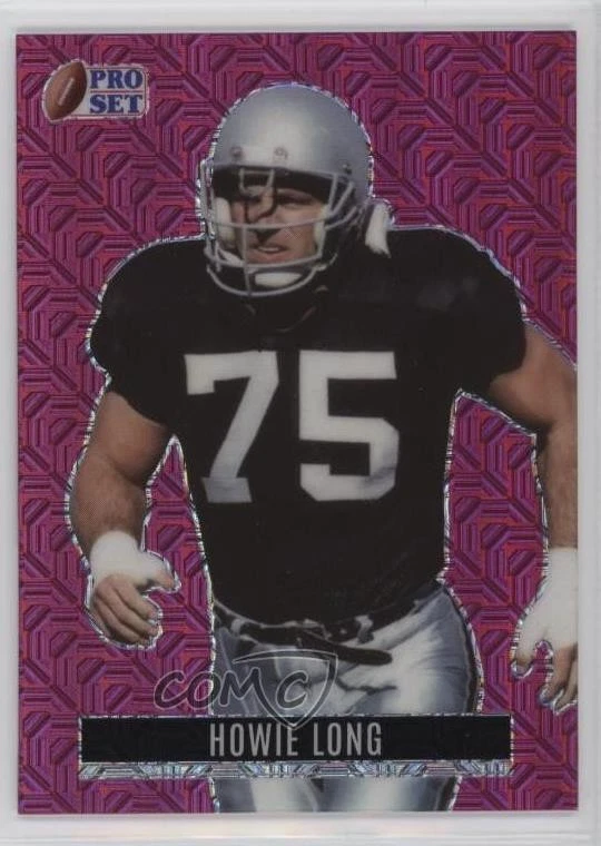 2023 Leaf Pro Set Metal Retro Pink Mojo /6 Howie Long #RB-38 HOF - Image 1 of 2