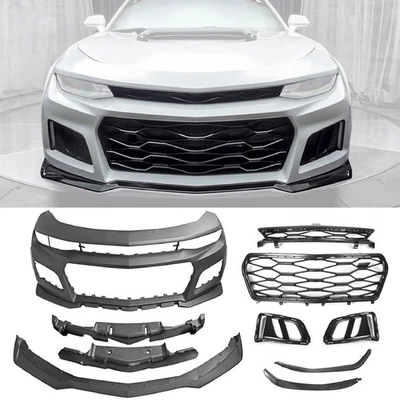 Kit de cubierta de parachoques delantero estilo ZL1 2019-2023 para Chevy Camaro LS LT1 sin pintar Foto 1 de 4