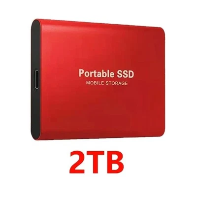 Portable SSD Drive 2TB High Speed Hard Drive External Hard Disk Type-C/USB 3.1 O - Image 1 of 4