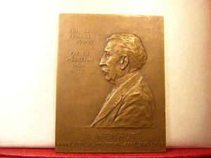 1912 RARA TARGA BRONZO MEDICINA AGRICOLTURA FRANCIA PROFESSORE - Foto 1 di 2