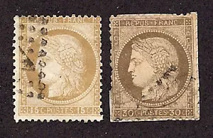 France-1872-75-SC 61-62-Used-Ceres - Picture 1 of 1