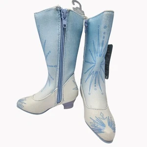 Disney Frozen 2 Elsa Niño Disfraz Botas Talla 7/8 - Imagen 1 de 9