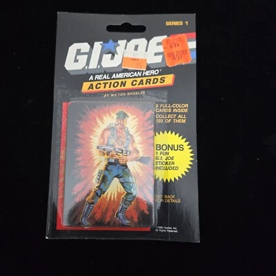 1986 HASBRO G.I. JOE ACTION CARD STICKER PACK SEALED ON TOP 10 Gung Ho - Image 1 of 2