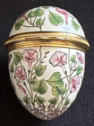 Mint! Halcyon Days With Affection Floral Egg Shaped Trinket Pill Box