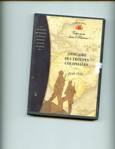 br- ANNUAIRE des troupes COLONIALES 1936, rank list CD-rom in case FRENCH - Picture 1 of 2