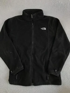 The North Face Jacket Youth XL Black Long Sleeve Full Zip Mock Neck Logo Girls - Picture 1 of 15