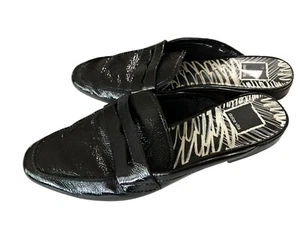 Dolce Vita Damengröße 8,5 schwarze Lackleder-Slipper Penny-Loafer Pantolette Clog S - Bild 1 von 5
