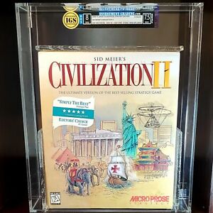 IGS 8-7.5 Sid Meier's Civilization II 1996 2 pc game big box game sealed graded