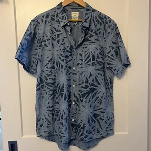 Quiksilver Men’s Blue Palm Beach Casual Button Up Pocket Modern Fit, Size XL - Picture 1 of 10