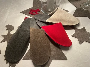 Damen Filz Pantoffel Anti-Rutsch Sohle Hausschuhe für Gäste warm 38 - 41 cm - Bild 1 von 11