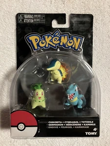 Tomy 2017 Pokemon Figuras Chikorita Cyndaquil Totodile 1-1/2" Nuevo Sellado - Imagen 1 de 2