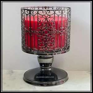 Bath & Body Works TIMELESS ORNATE GATE PEDESTAL 3-Wick Candle Holder, Victorian - Picture 1 of 4