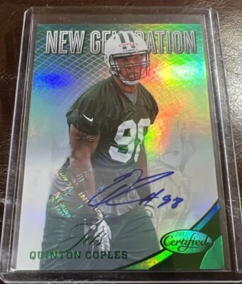 2012 Panini Certified #299 Quinton Coples Mirror Green Signatures 4/5 Auto RC - Image 1 of 2