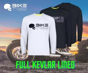Motorbike, Motorcycle T-shirt Full Kevlar Lined and CE Armoured Bike Tribe ® - Picture 1 of 10