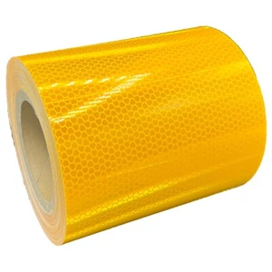 6" Yellow High Intensity Reflective Tape HIP Type 4 Oralite Nikkalite Prismatic - Picture 1 of 9