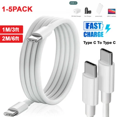 For Google Pixel 9 8 Pro 7a 6 USB C Cable Type C to C Fast Charge Cord Data Sync - Image 1 of 4