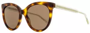Gucci Oval Sunglasses GG0565S 002 Havana/Clear/Gold 54mm 0565 - Picture 1 of 2