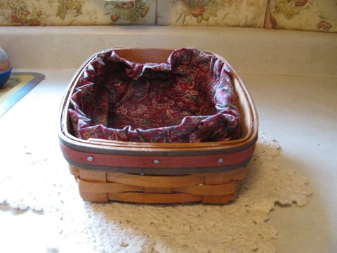 Longaberger Father's Day 1992 Paper Basket & Liner Cover