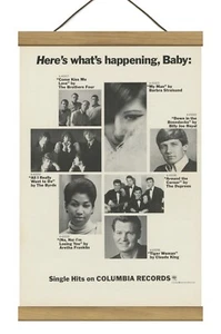 Byrds/Aretha/Duprees Original Promo Ad, Mounted w/Magnetic Frame! - Picture 1 of 3